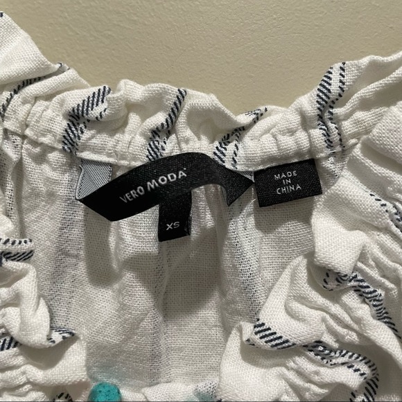 Vera Moda Off the Shoulder Striped Top Size XS - Picture 6 of 7